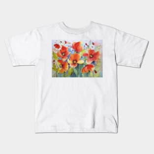 For the Love of Poppies Kids T-Shirt